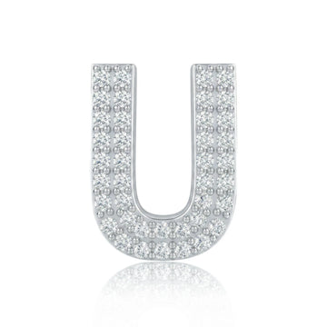 Silver Letter U Charm