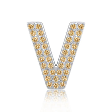 Gold Letter V Charm