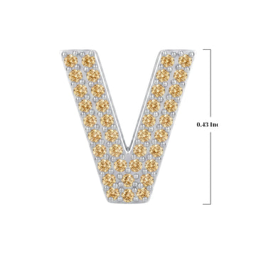 Gold Letter V Charm