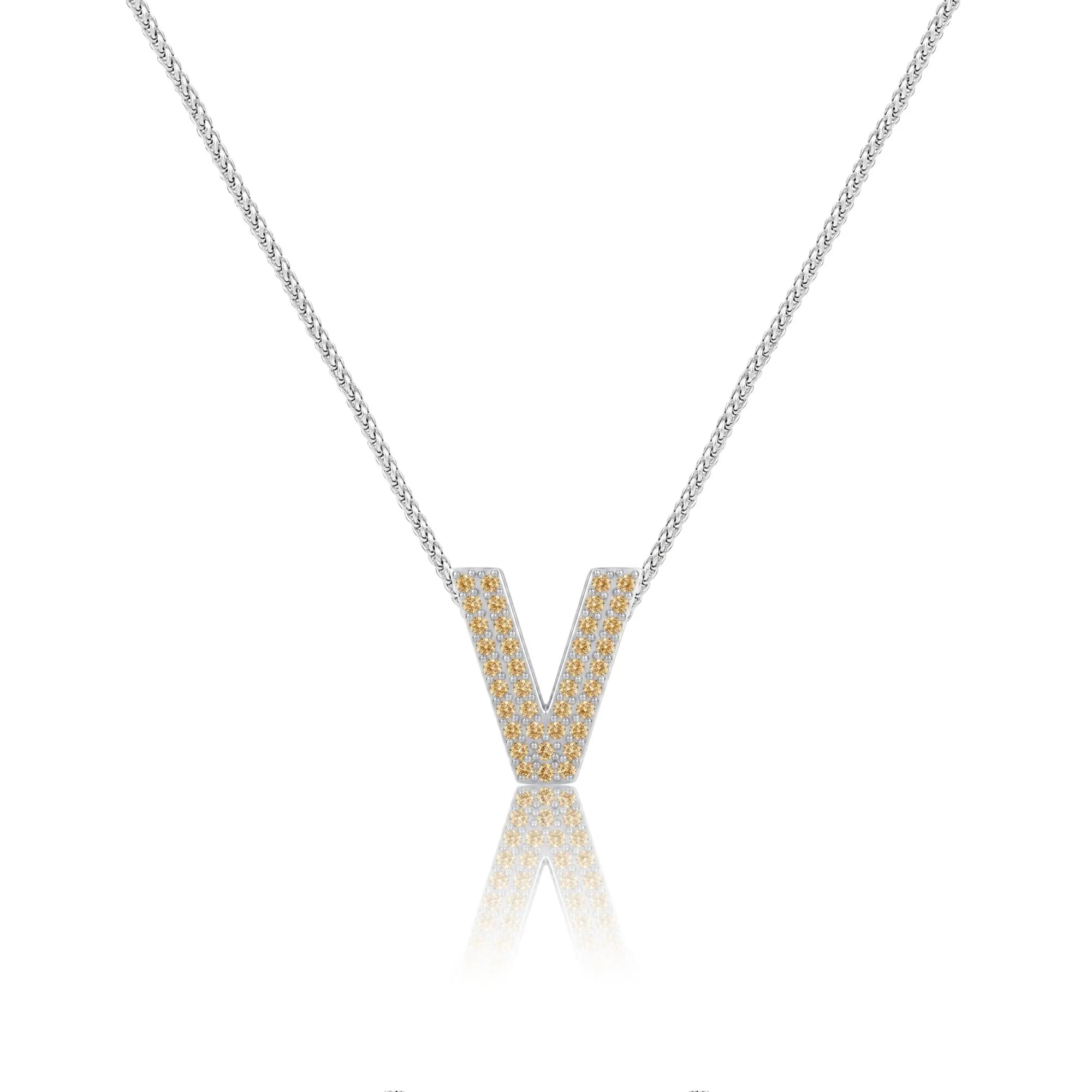 Gold Letter V Charm