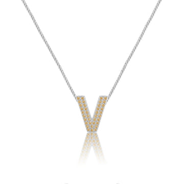 Gold Letter V Charm