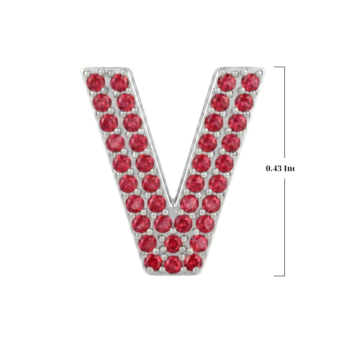 V R Red Circle Red Letter V Charm – Gratia Pearl