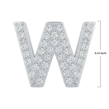 Silver Letter W Charm