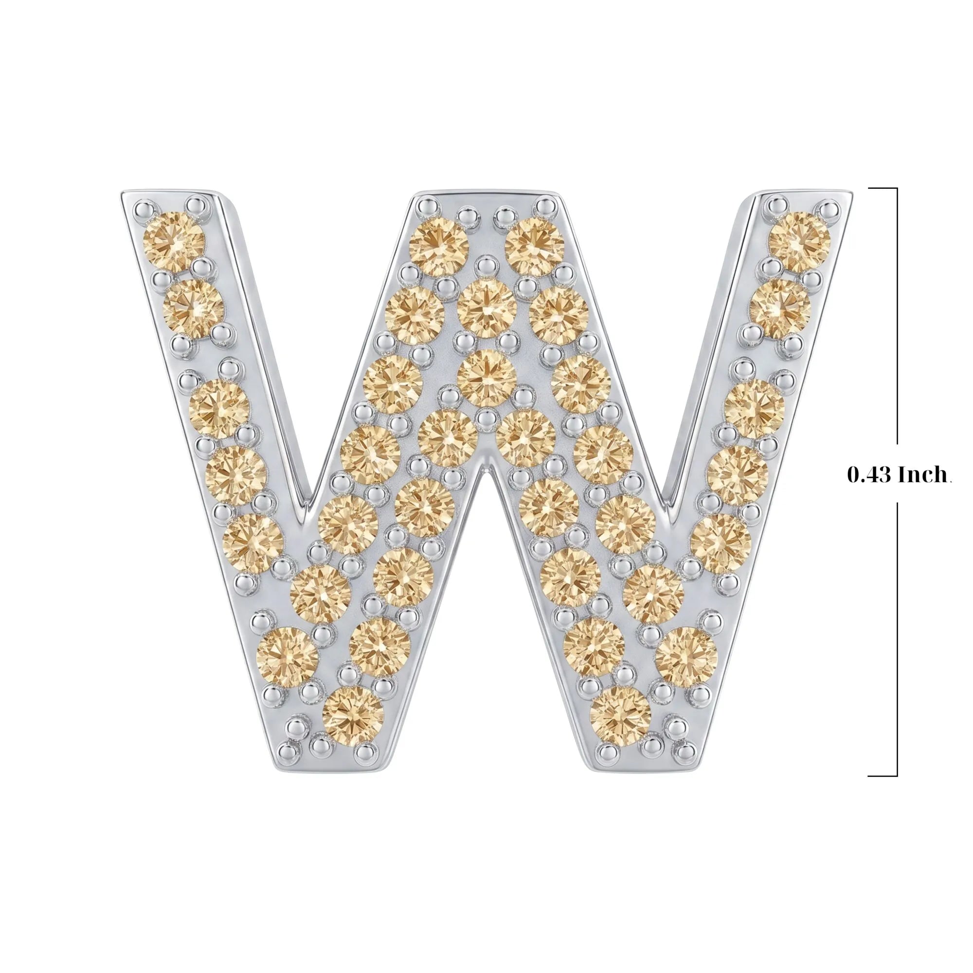 Gold Letter W Charm