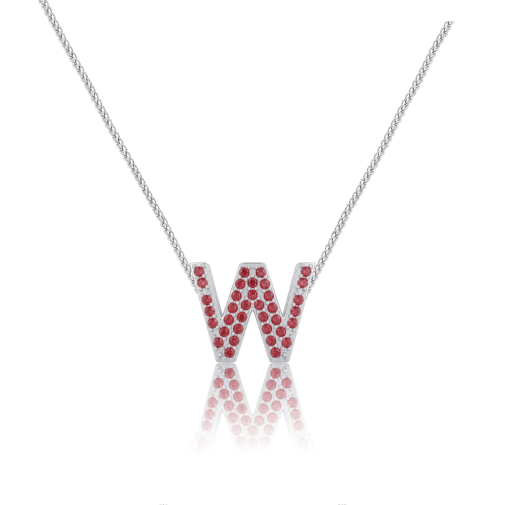 Red Letter W Charm