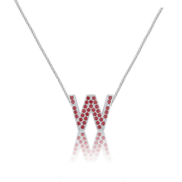 Red Letter W Charm