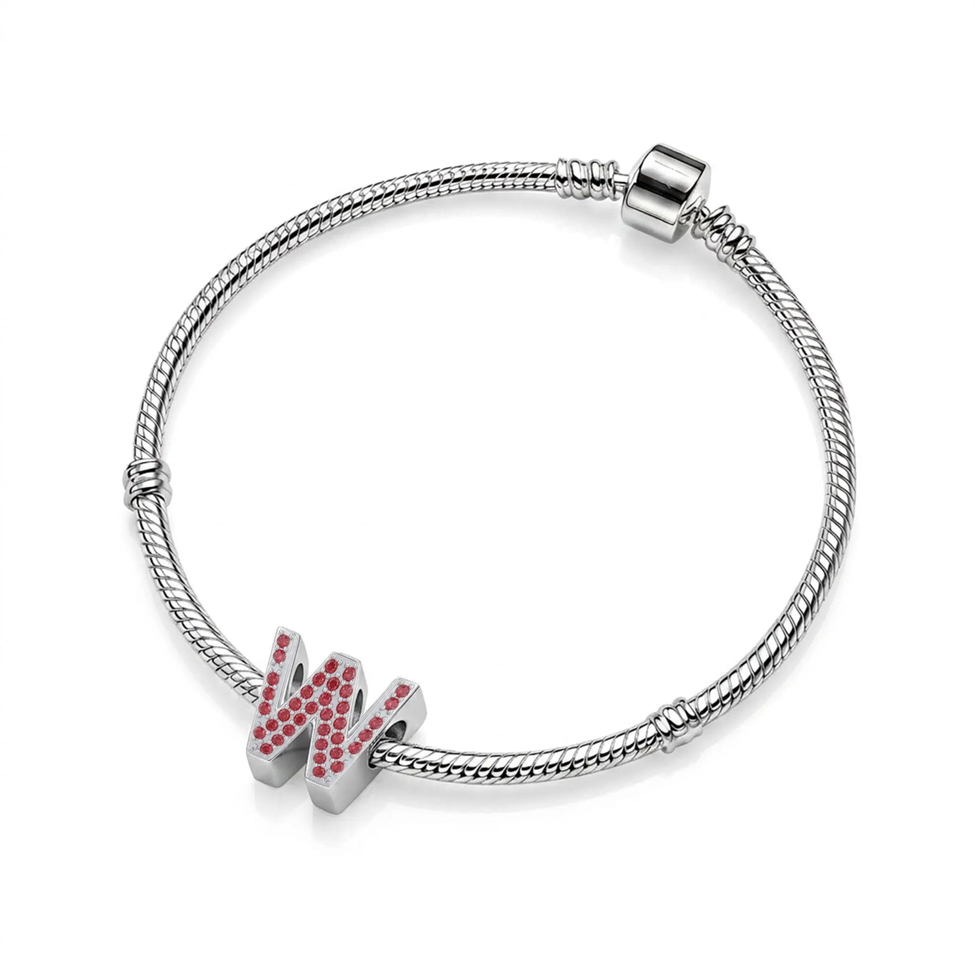 Red Letter W Charm