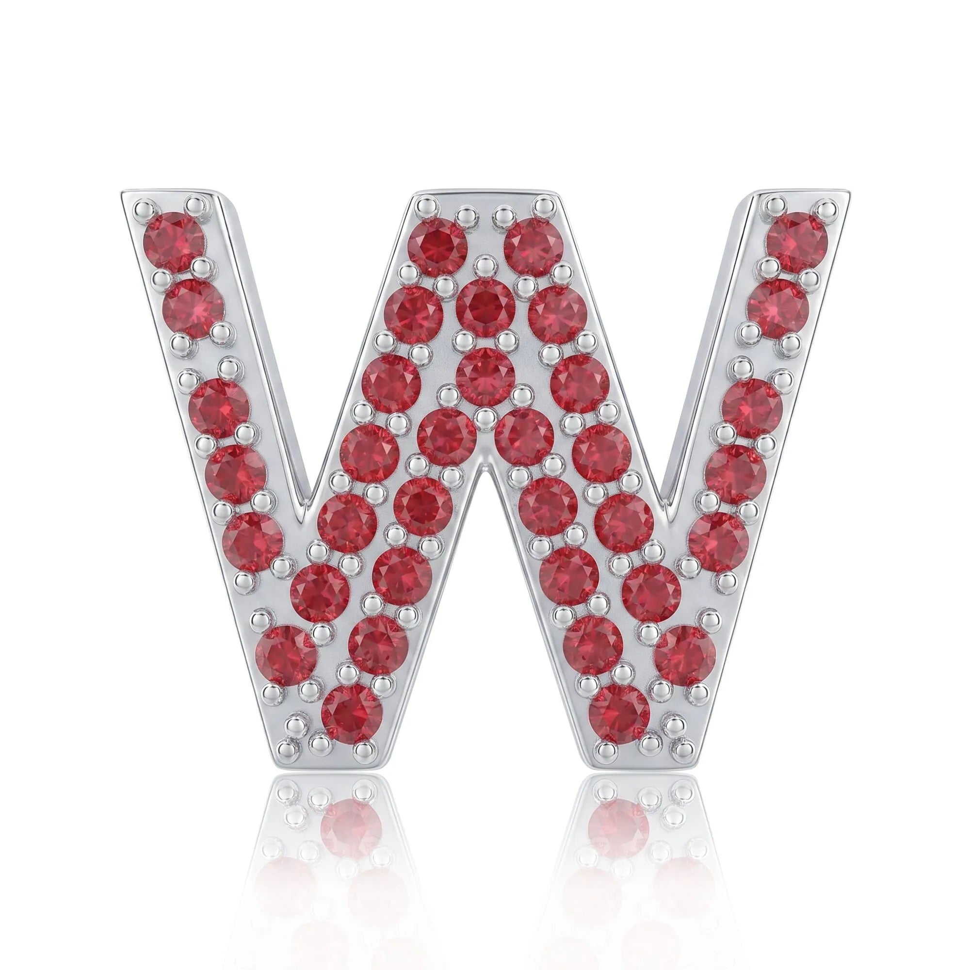 Red Letter W Charm