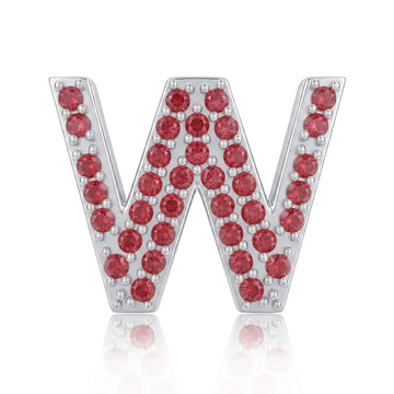 Red Letter W Charm