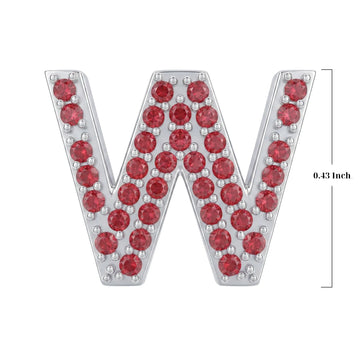 Red Letter W Charm