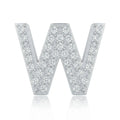 Silver Letter W Charm