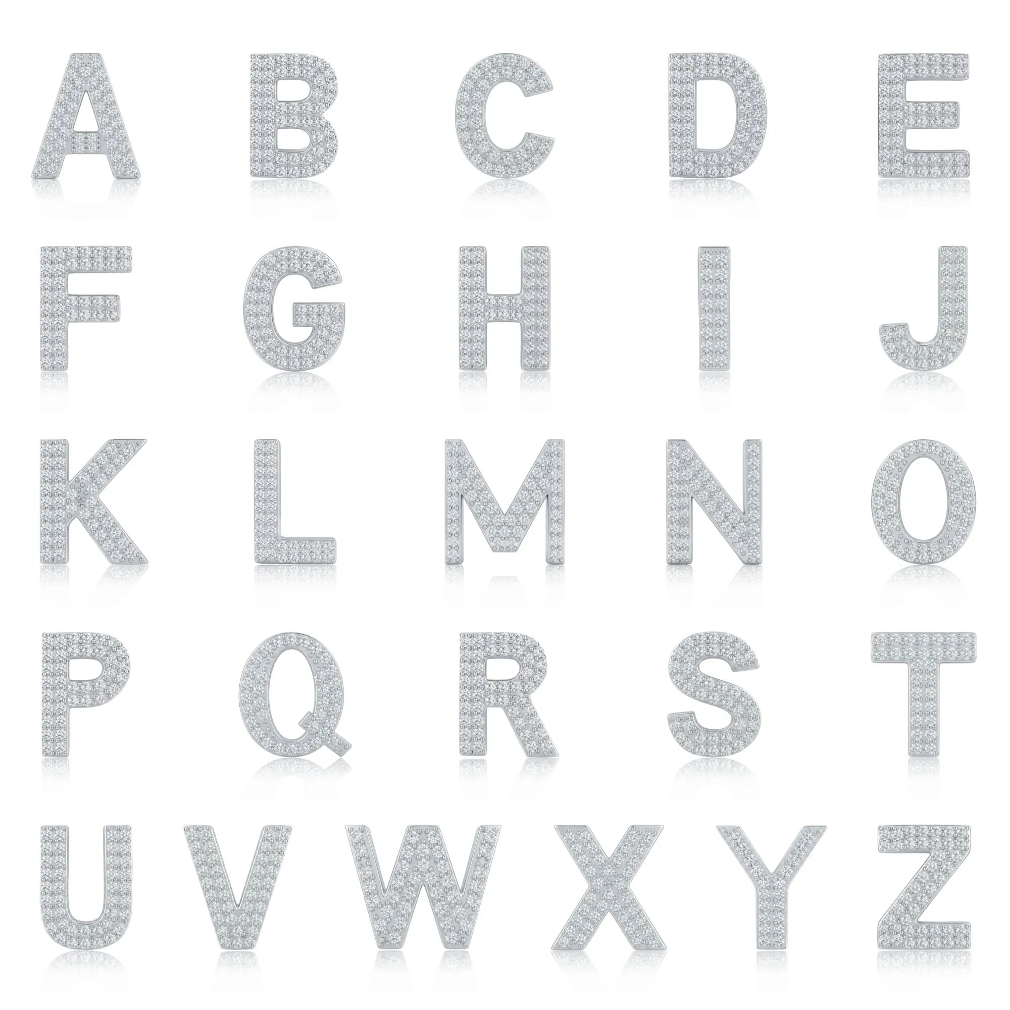 Silver Letter Γ / Gamma Charm with available English letter styles
