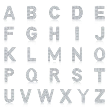 Silver Letter L Charm with available English letter styles