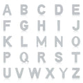 Silver Letter J Charm with available English letter styles