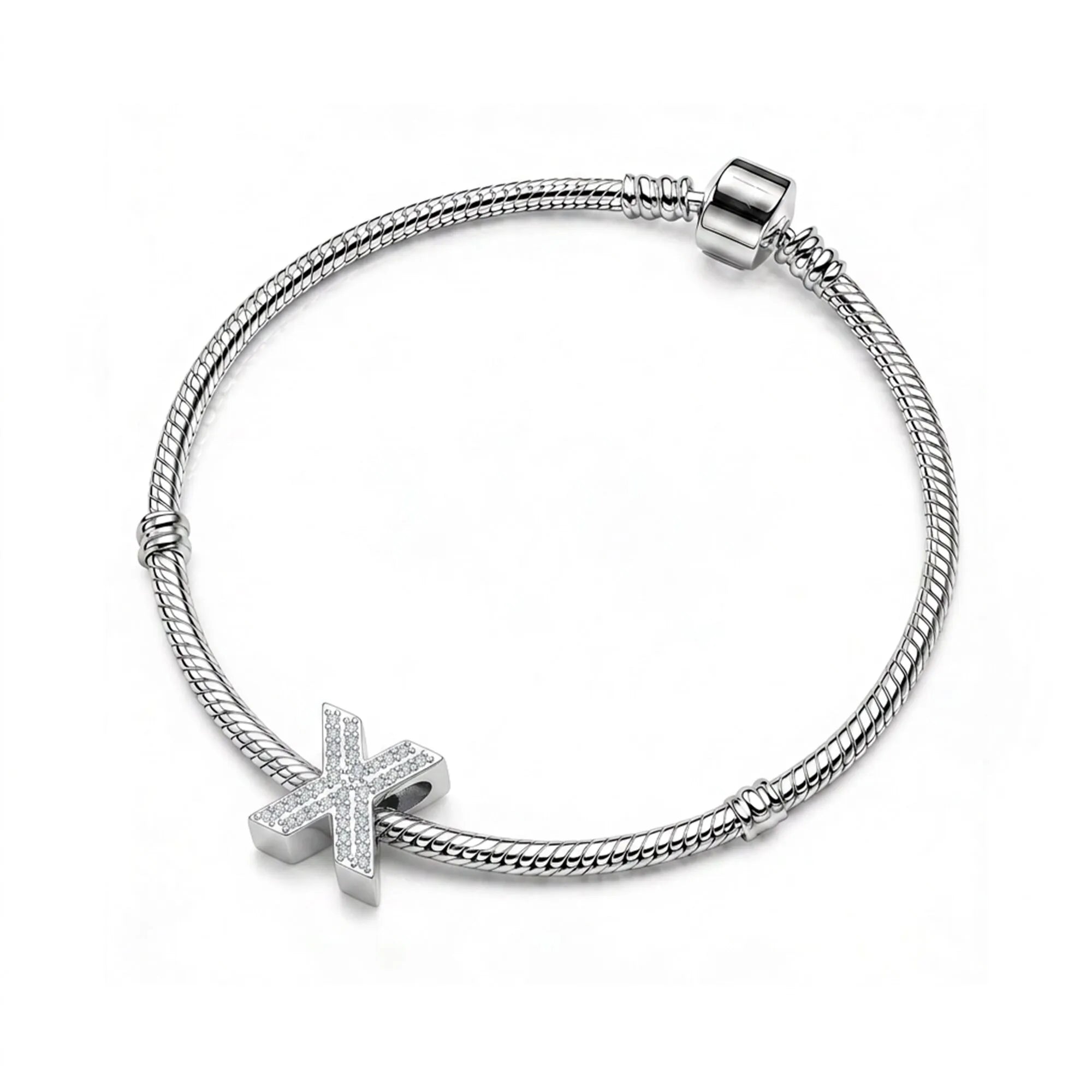 Silver Letter X / Chi Charm