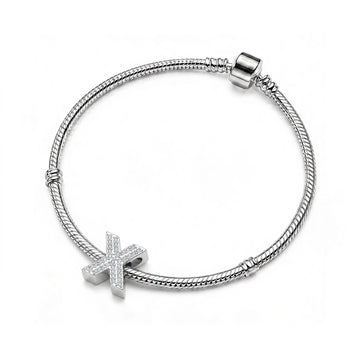 Silver Letter X / Chi Charm