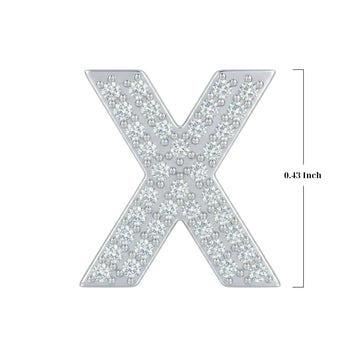 Silver Letter X / Chi Charm