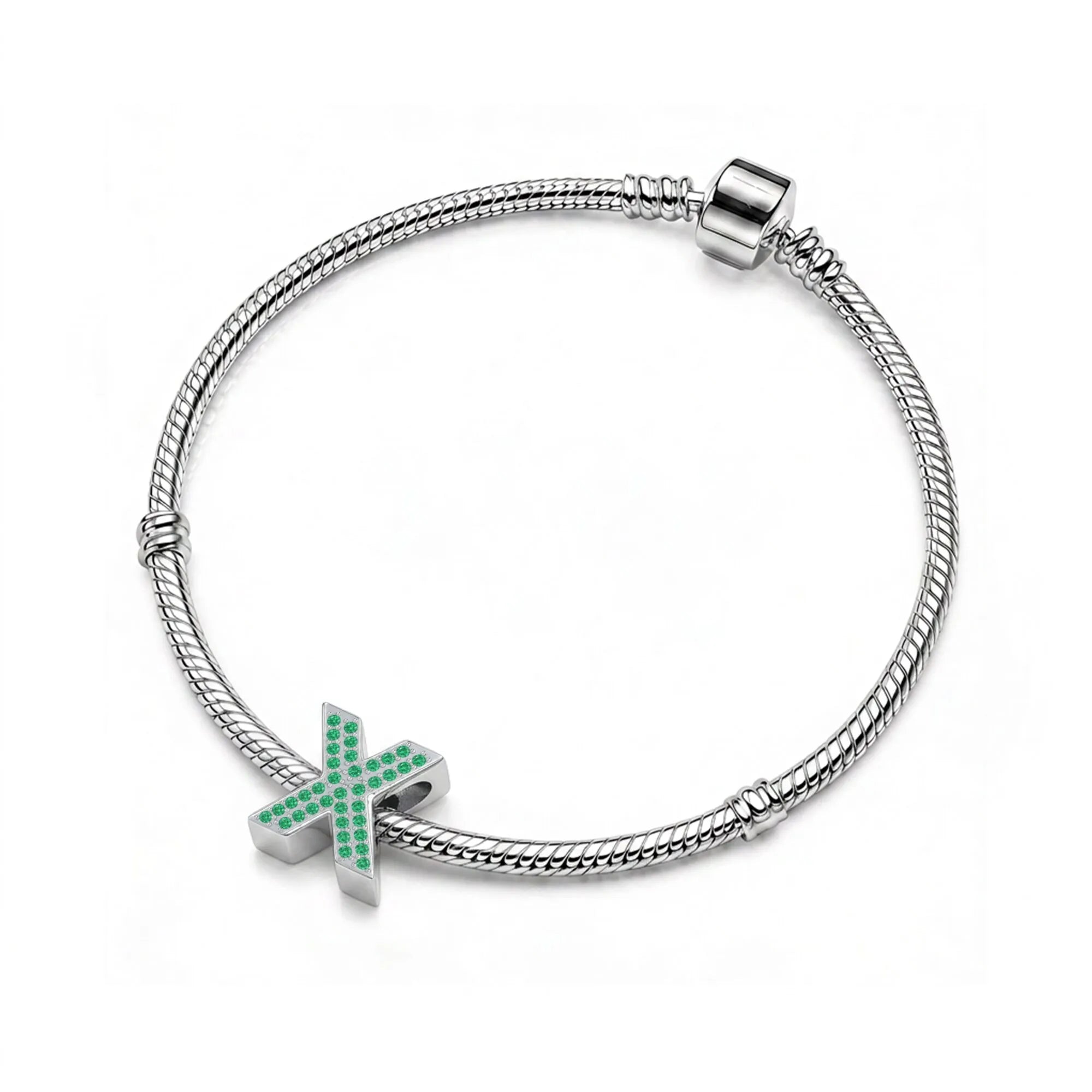 Green Letter X / Chi Charm