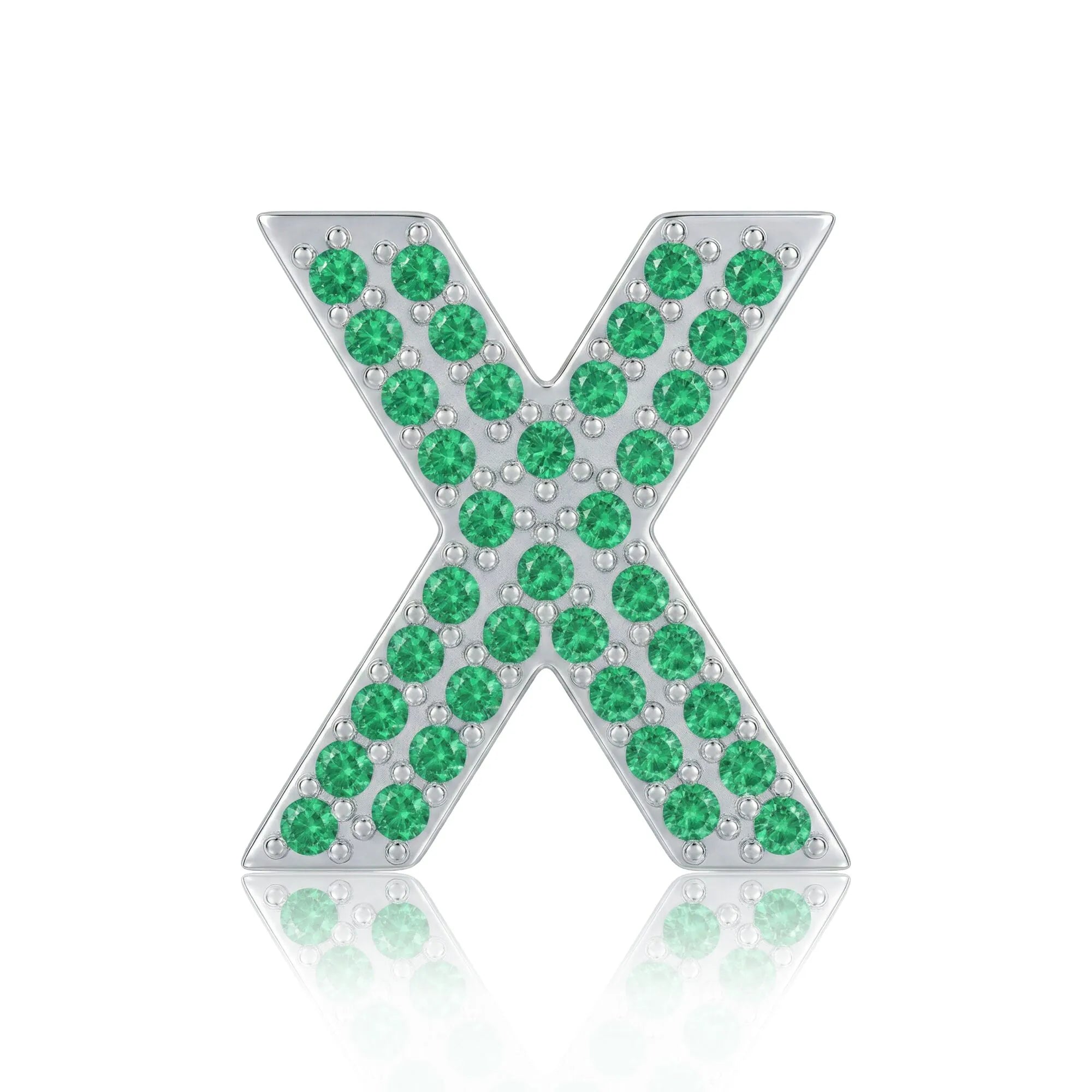 Green Letter X / Chi Charm
