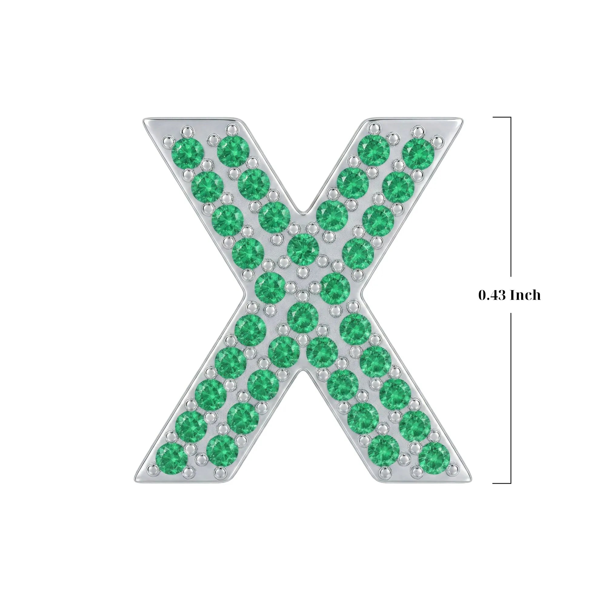 Green Letter X / Chi Charm