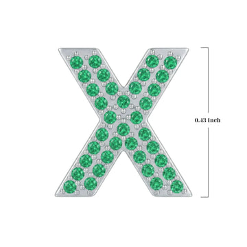 Green Letter X / Chi Charm