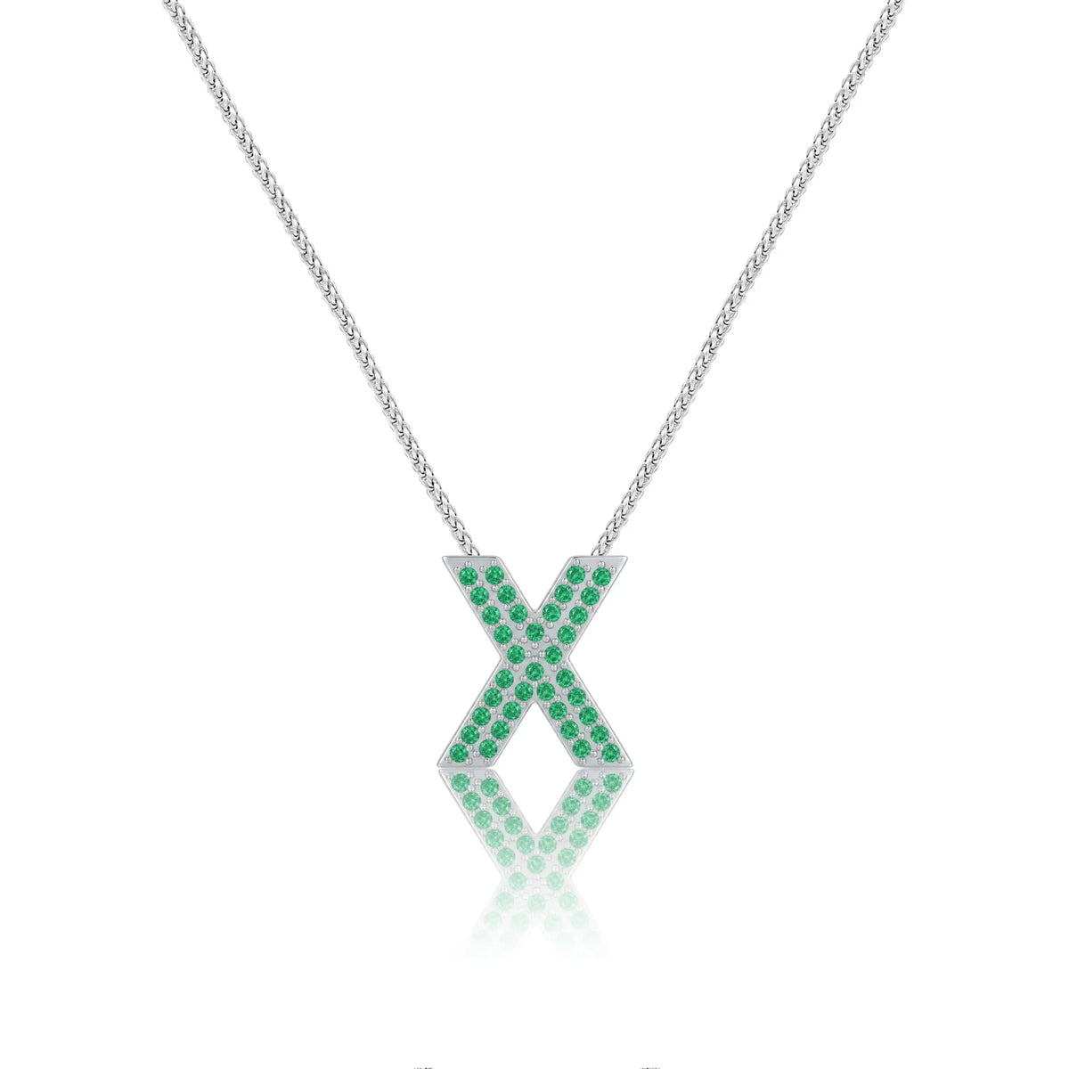 Green Letter X / Chi Charm