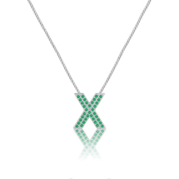 Green Letter X / Chi Charm