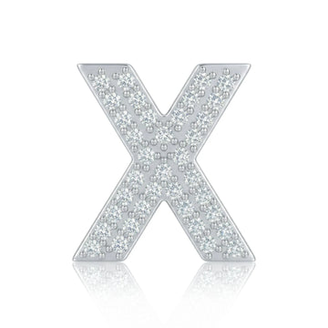 Silver Letter X / Chi Charm