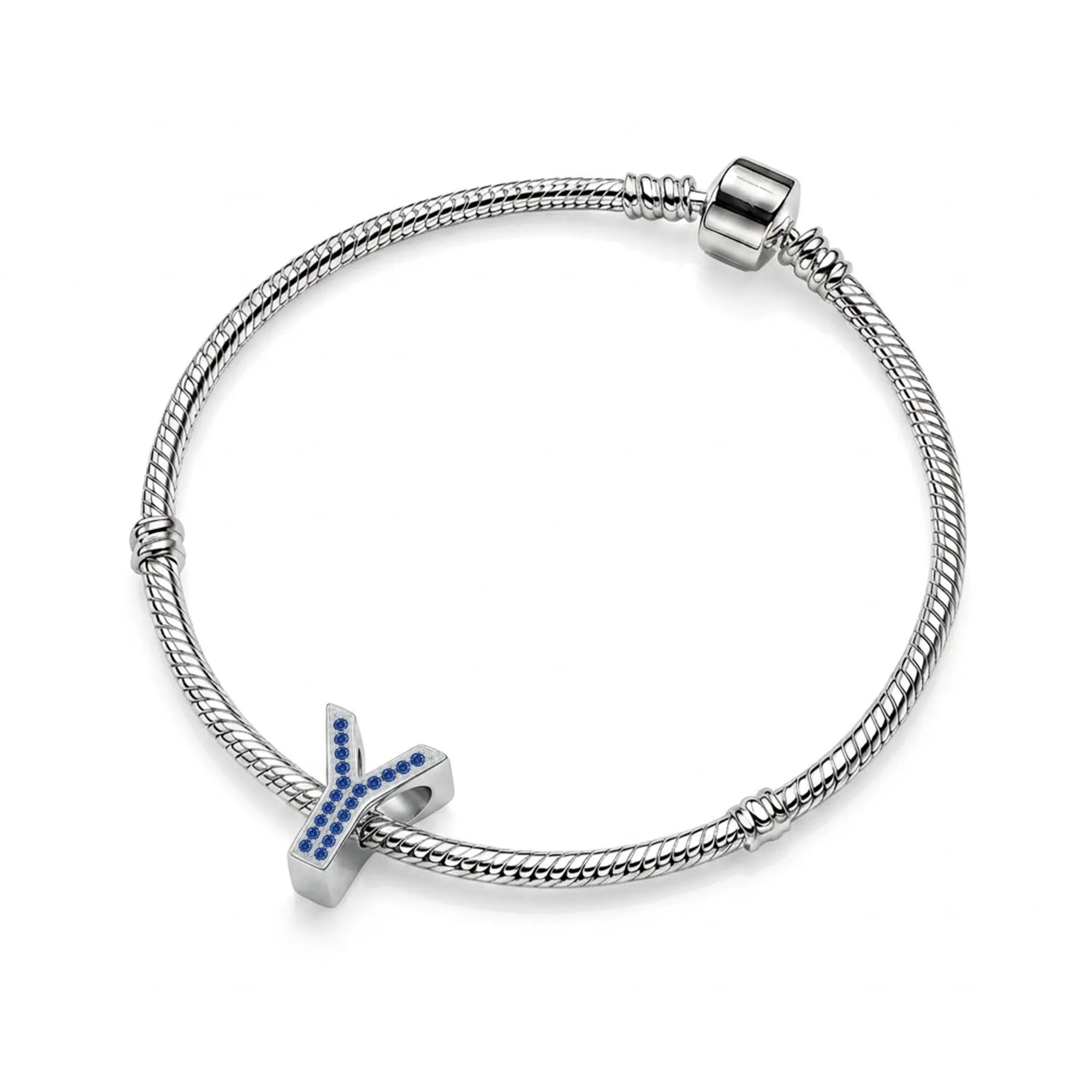 Blue Letter Y / Upsilon Charm