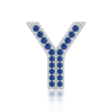 Blue Letter Y / Upsilon Charm