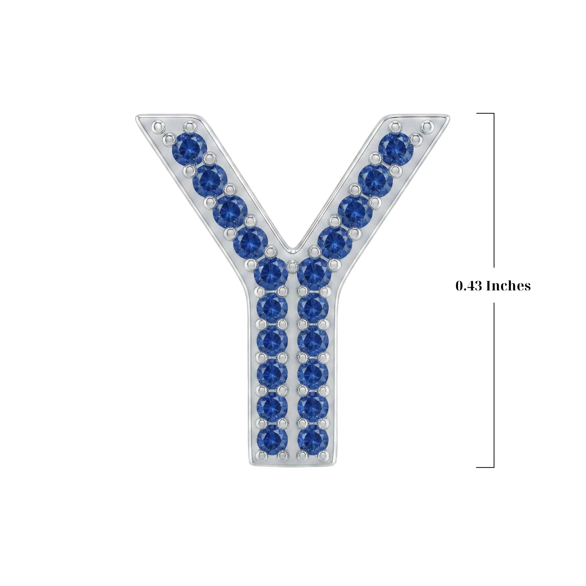 Blue Letter Y / Upsilon Charm