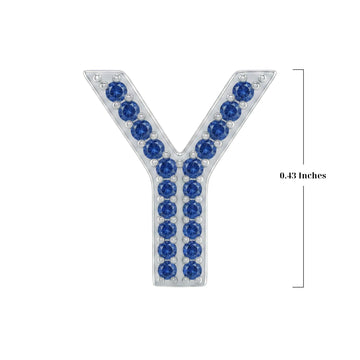 Blue Letter Y / Upsilon Charm