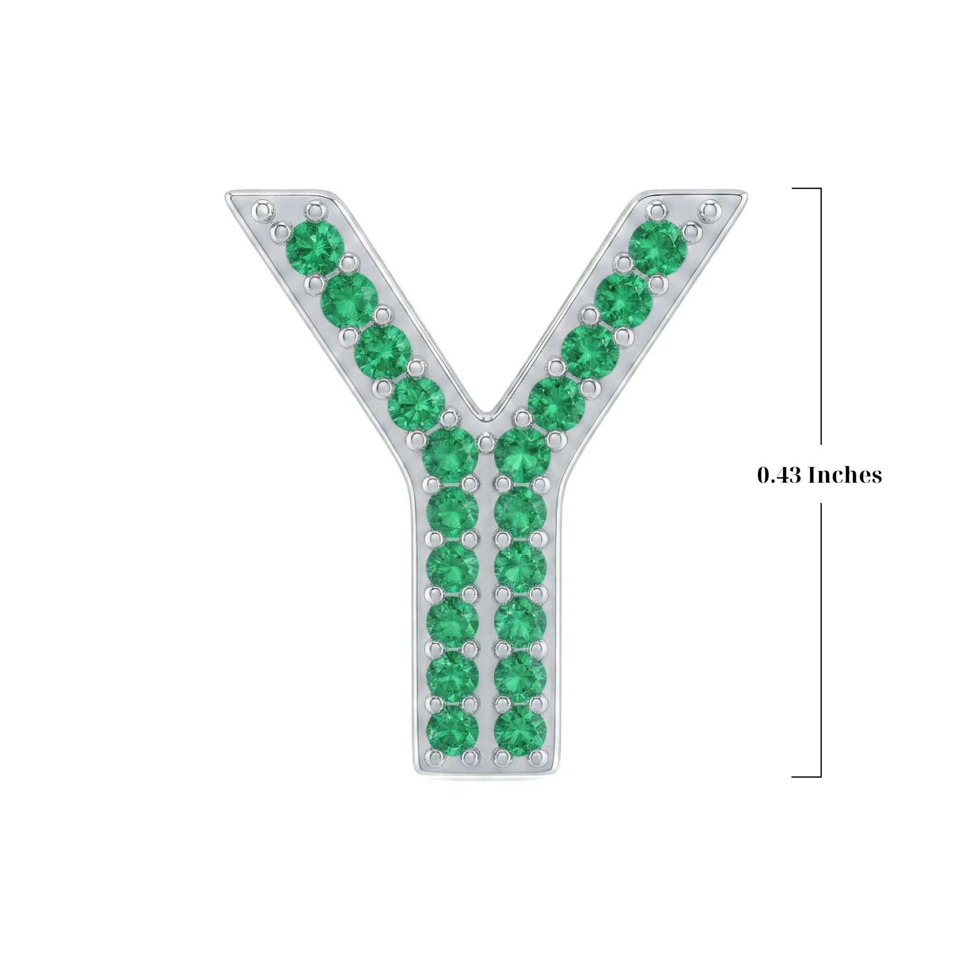 Green Letter Y / Upsilon Charm