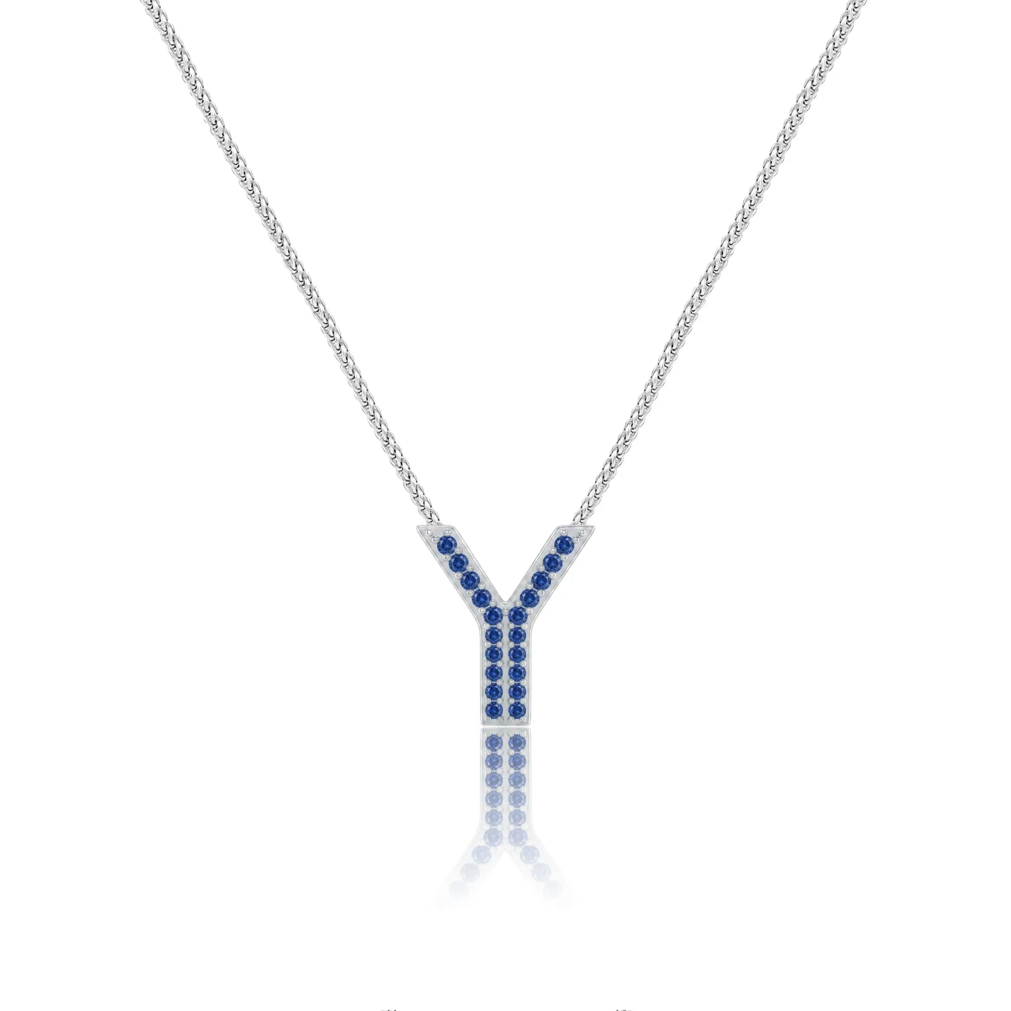 Blue Letter Y / Upsilon Charm