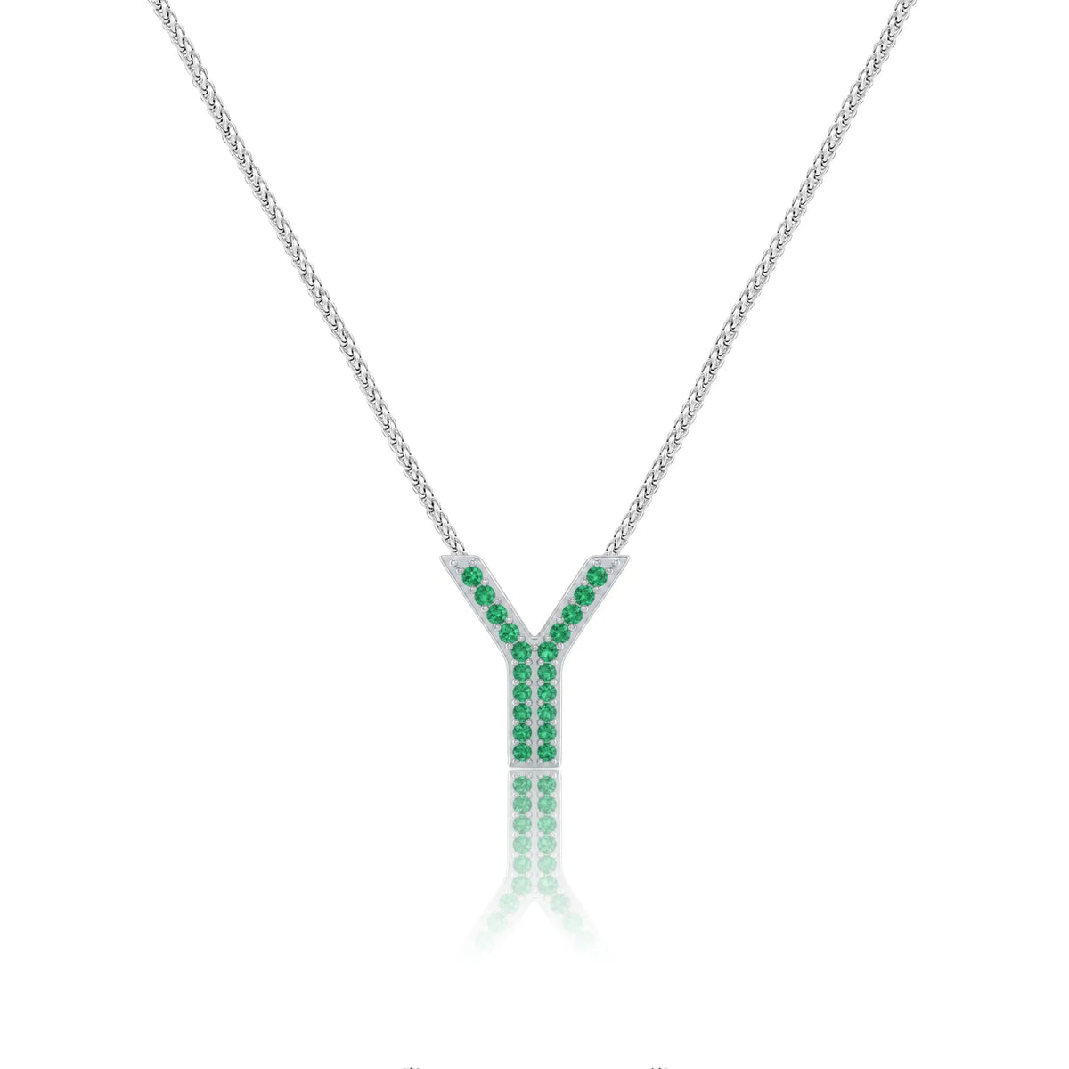 Green Letter Y / Upsilon Charm