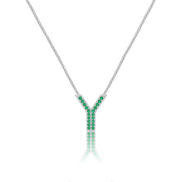 Green Letter Y / Upsilon Charm