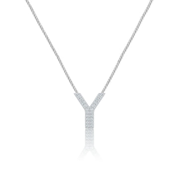 Silver Letter Y / Upsilon Charm