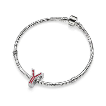 Red Letter Y / Upsilon Charm