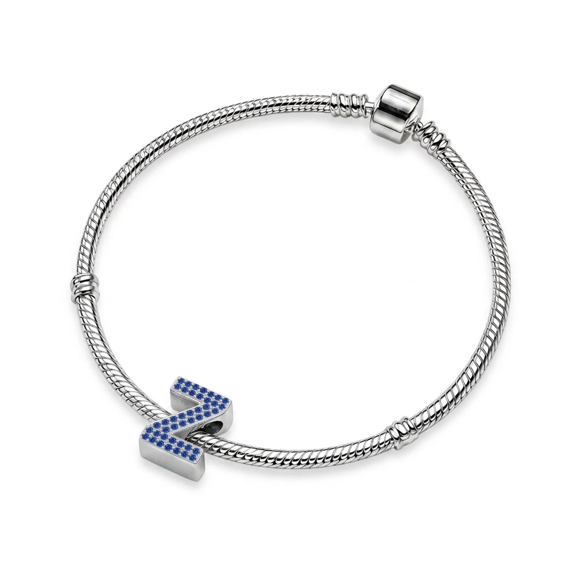 Blue Letter Z / Zeta Charm