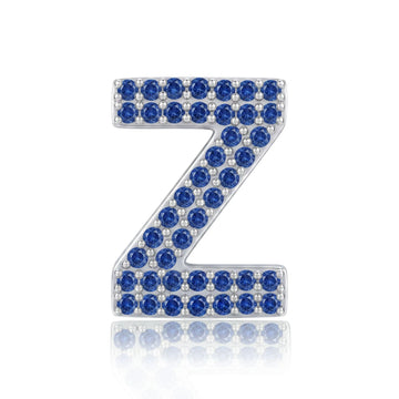 Blue Letter Z / Zeta Charm