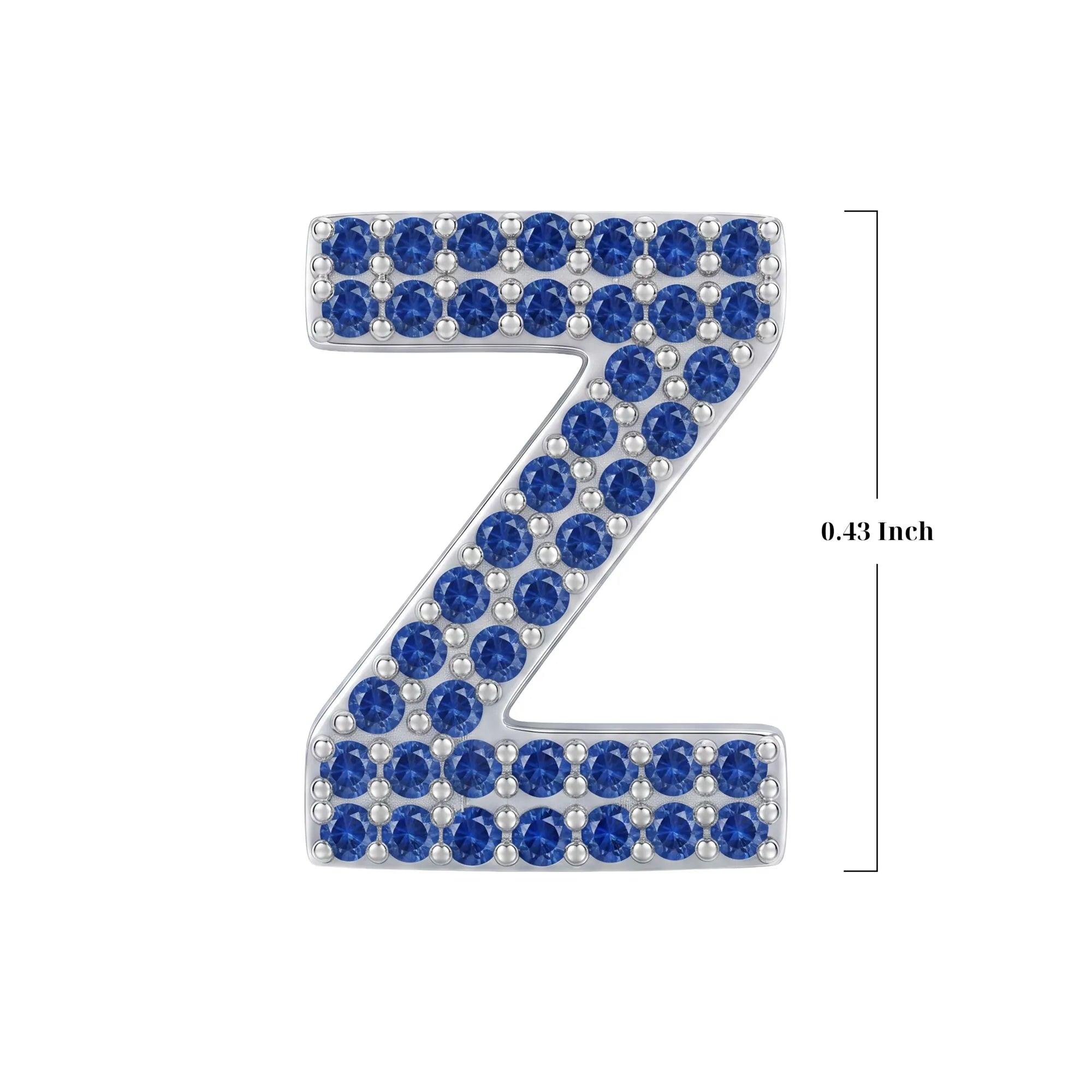 Blue Letter Z / Zeta Charm