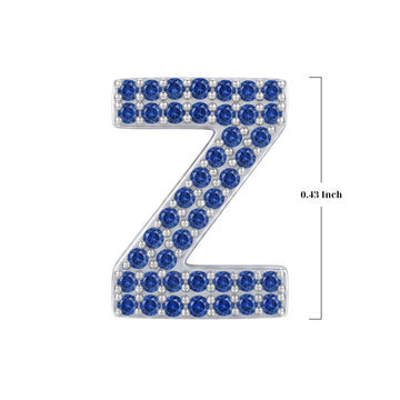 Blue Letter Z / Zeta Charm
