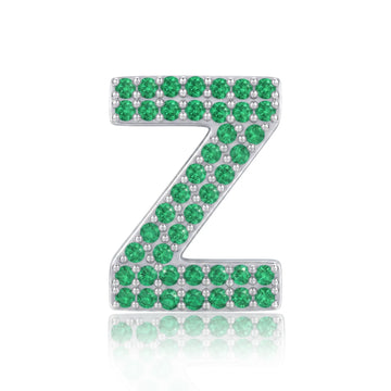 Green Letter Z / Zeta Charm