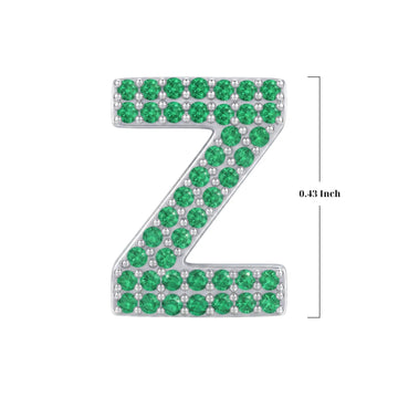 Green Letter Z / Zeta Charm