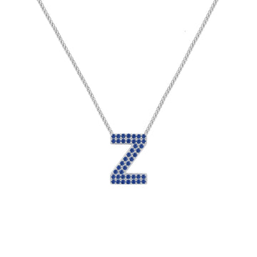 Blue Letter Z / Zeta Charm