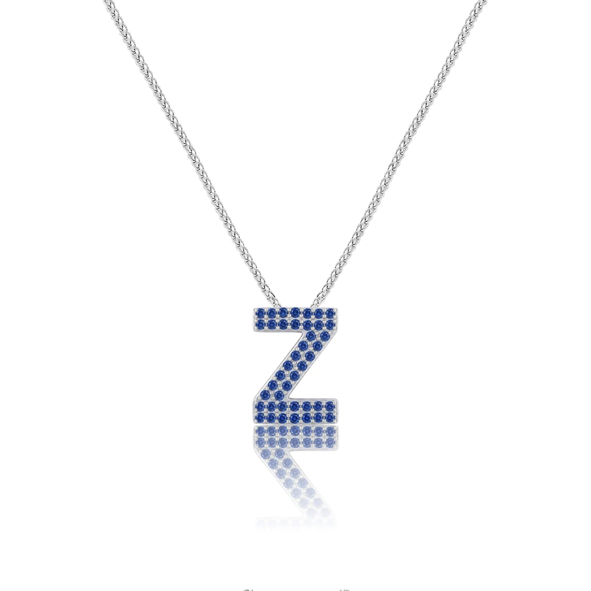 Blue Letter Z / Zeta Charm