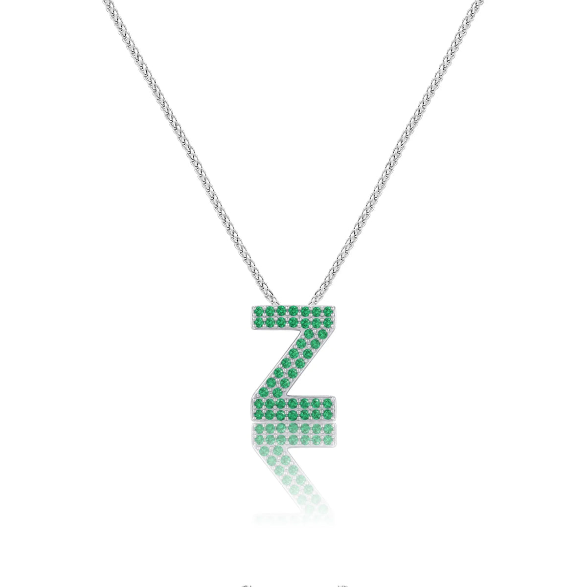 Green Letter Z / Zeta Charm