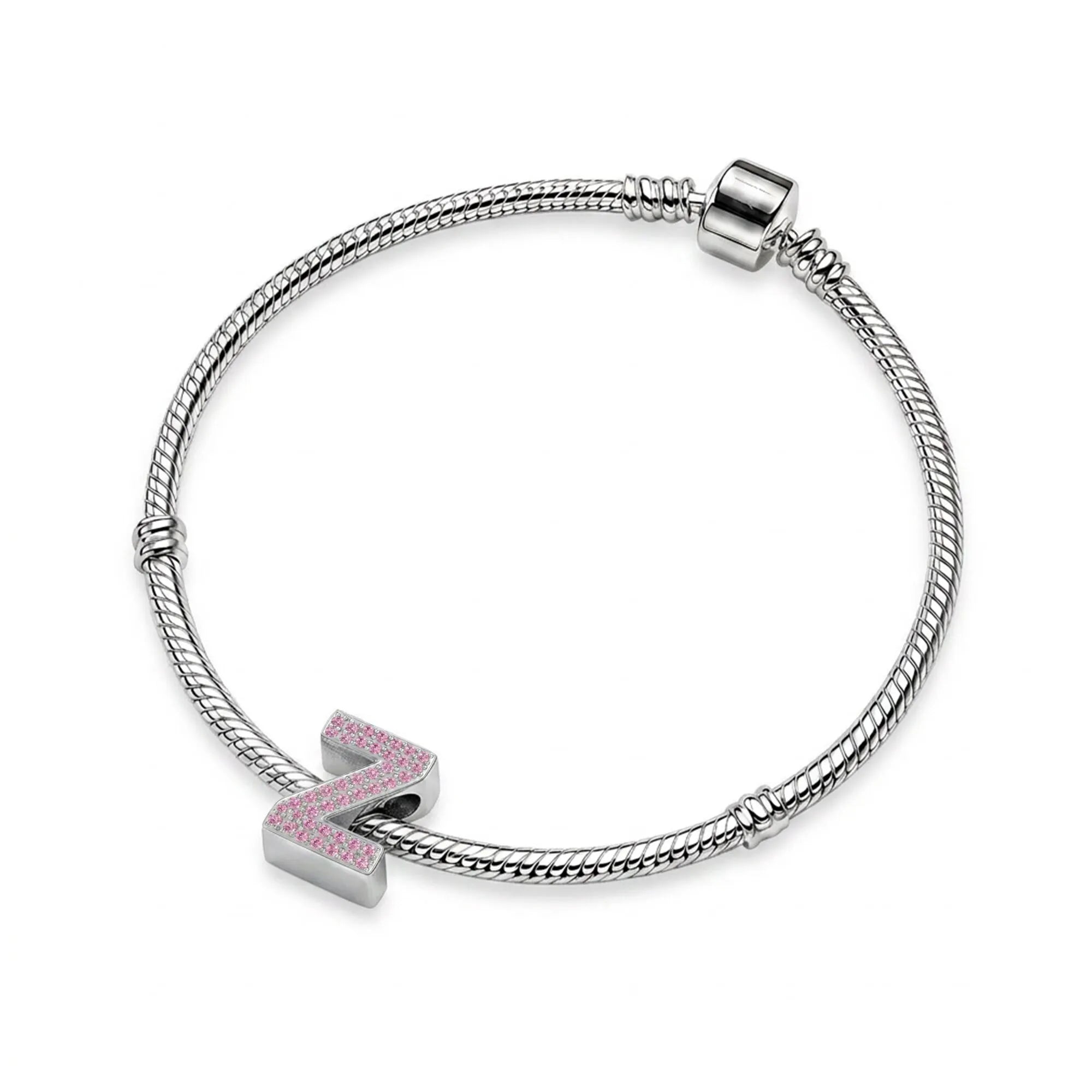 Pink Letter Z / Zeta Charm