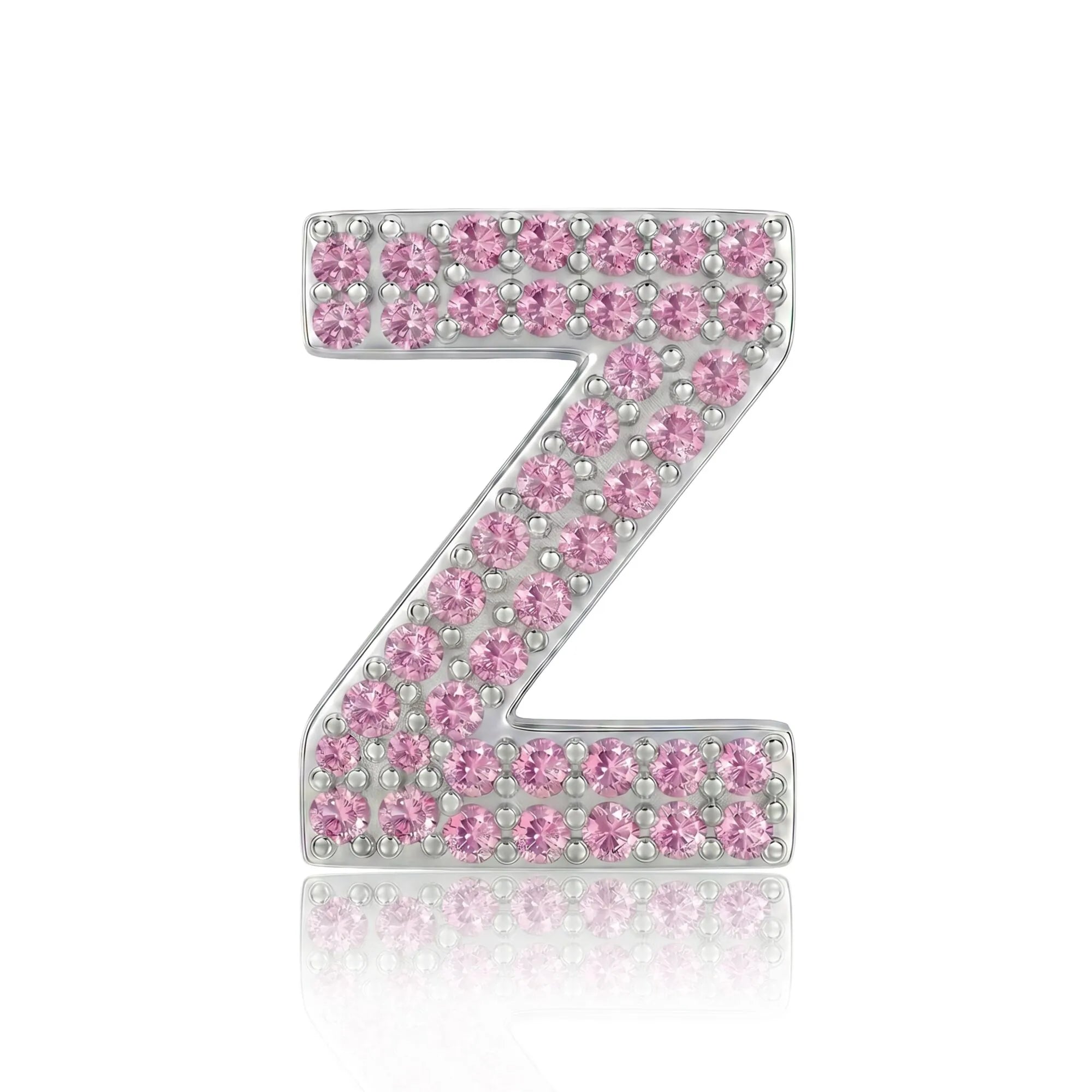 Pink Letter Z / Zeta Charm