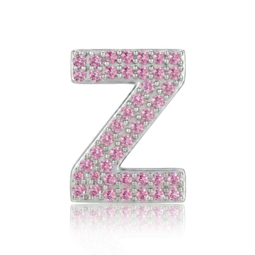 Pink Letter Z / Zeta Charm